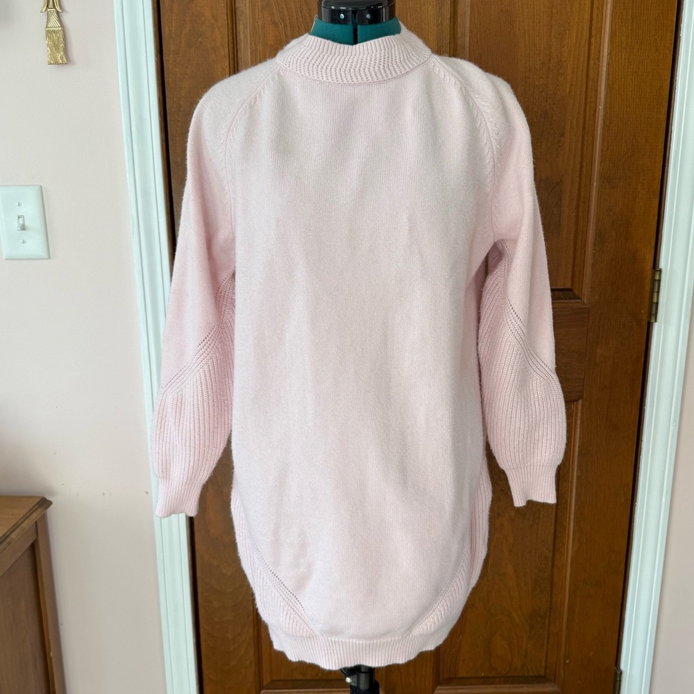 YAS baby pink sweated dress size small